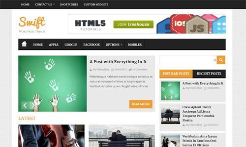 Swift WordPress Theme