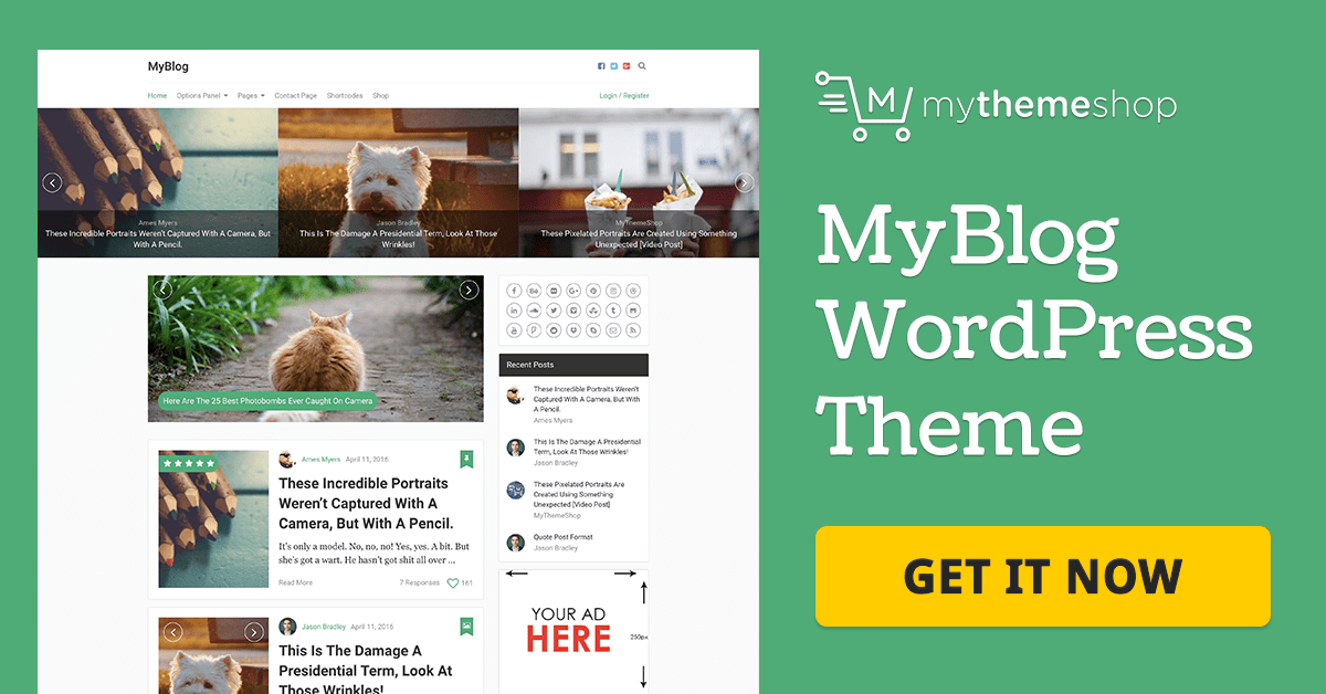 MyBlog - Premium Professional WordPress Theme @ MyThemeShop