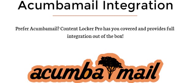 Acumbamail Integration