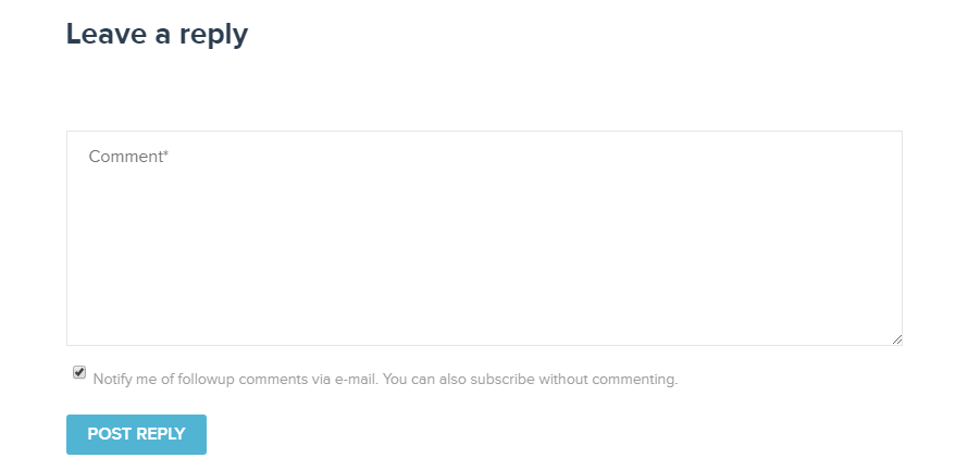 commenting system on a blog