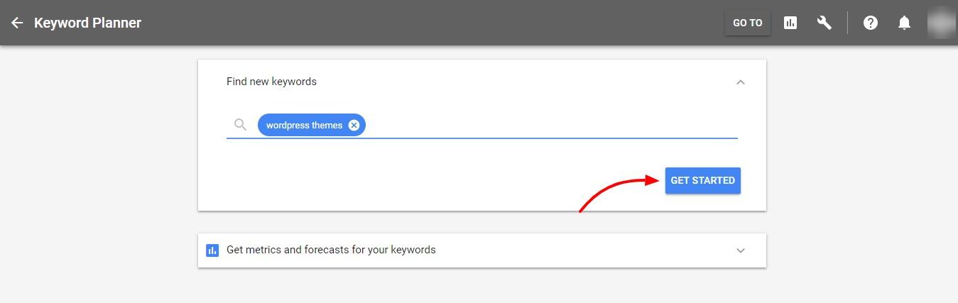 google keyword planner